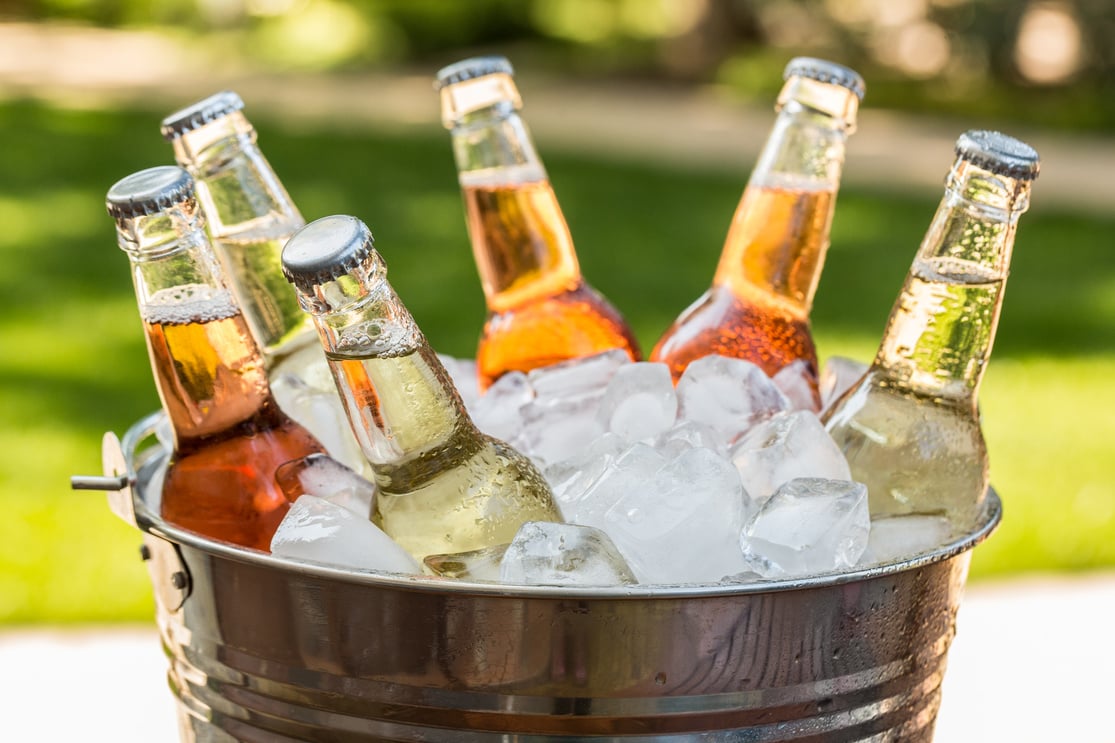 bottle of cold beer
